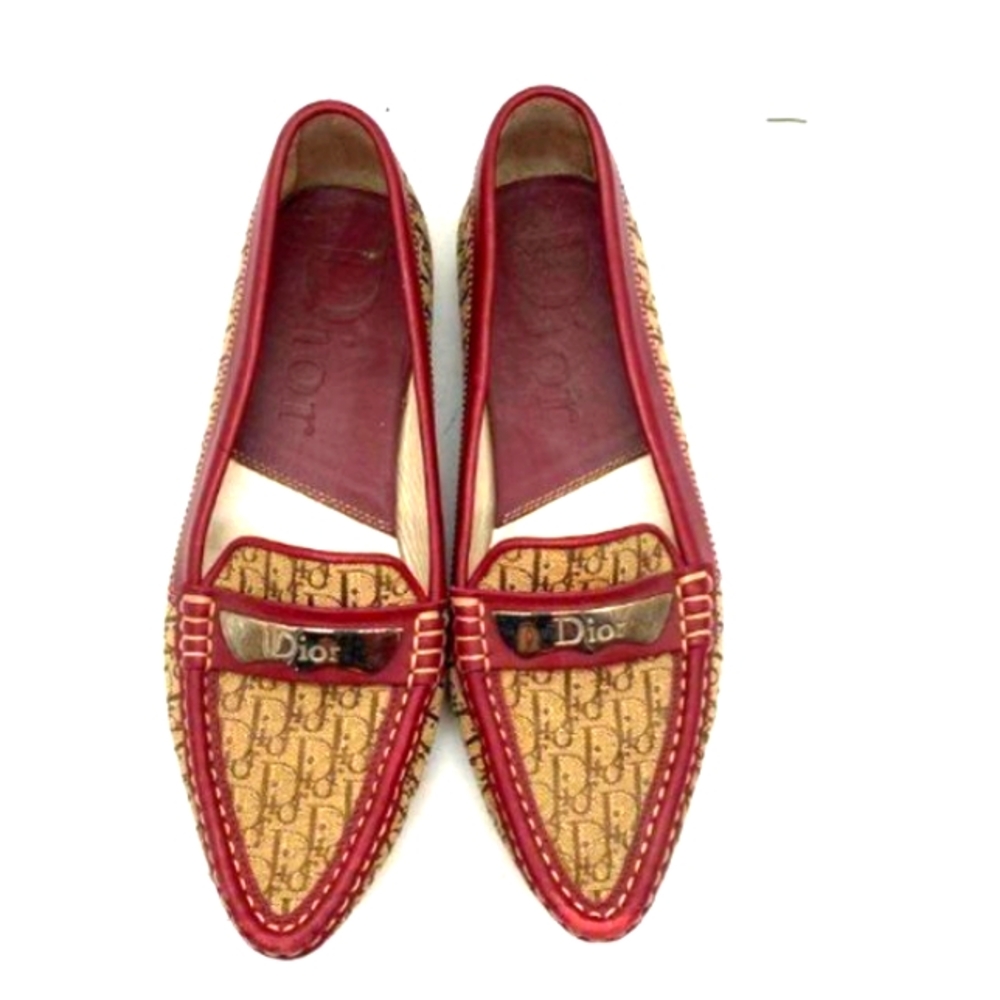 Dior Womens Beige Monogram  Loafers EUR 37.
